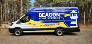 beacon home services wrapped van
