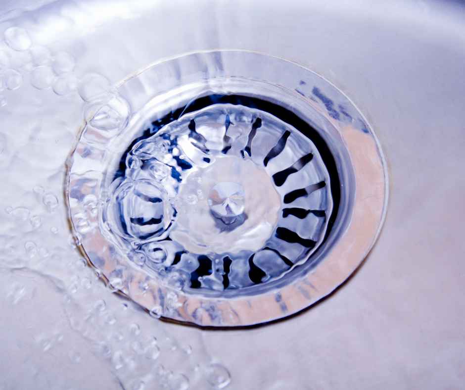 Water going down a drain